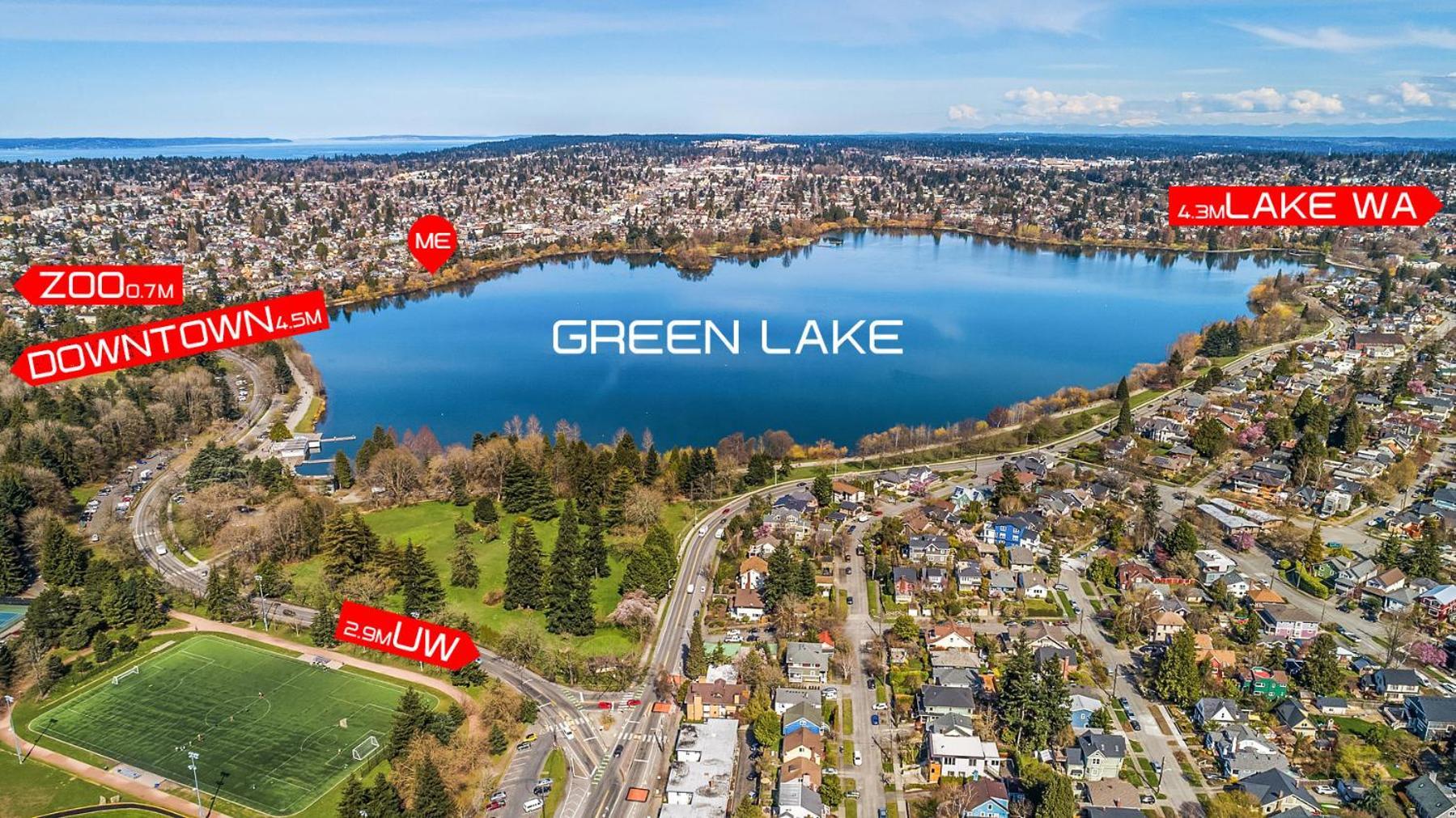 Green Lake 1St Line Home D Full Modern Remodeled سياتل المظهر الخارجي الصورة